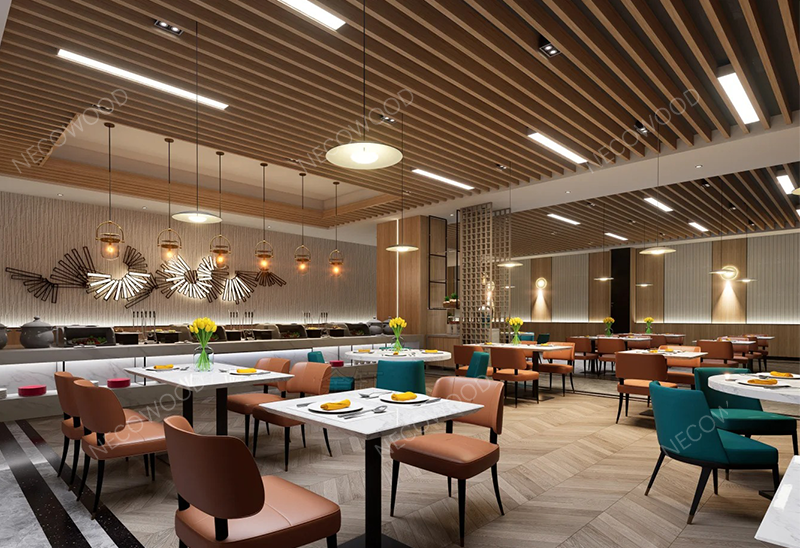 Necowood выпускает внутренние потолочные и стеновые панели из ДПК премиум-класса для жилищного и коммерческого строительства по всему миру